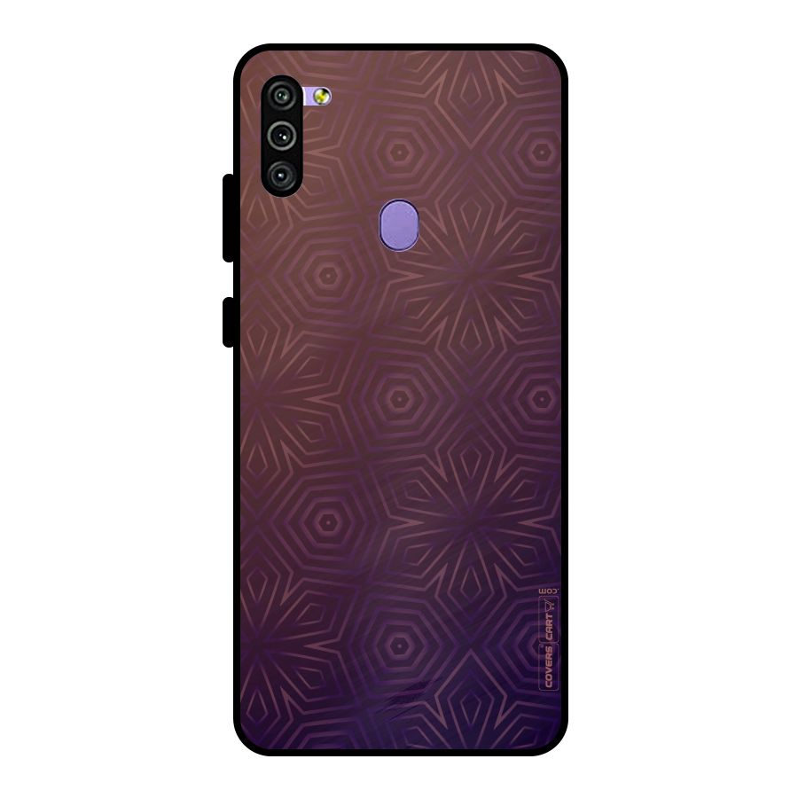 Lavish Purple Pattern Metal Back Case for Galaxy M11