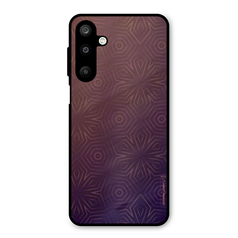 Lavish Purple Pattern Metal Back Case for Galaxy M16