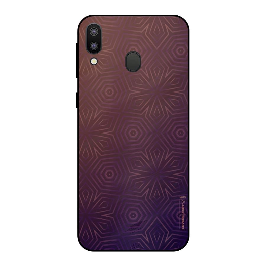 Lavish Purple Pattern Metal Back Case for Galaxy M20