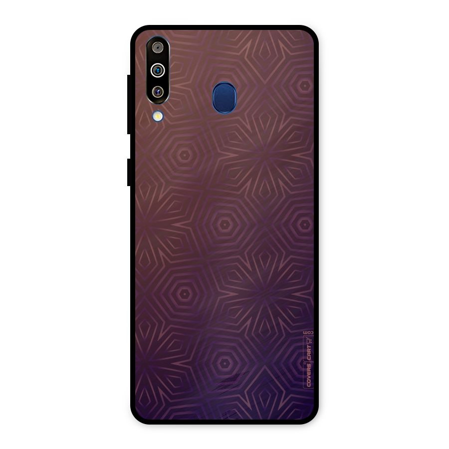 Lavish Purple Pattern Metal Back Case for Galaxy M30