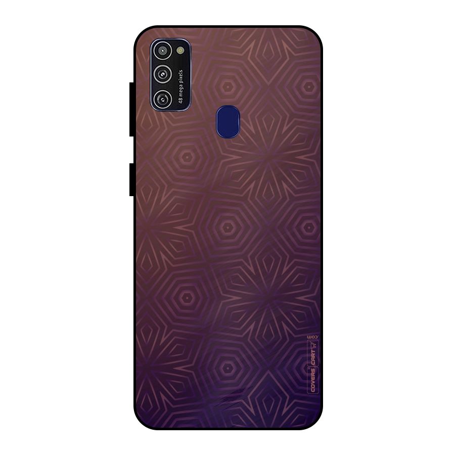 Lavish Purple Pattern Metal Back Case for Galaxy M30s