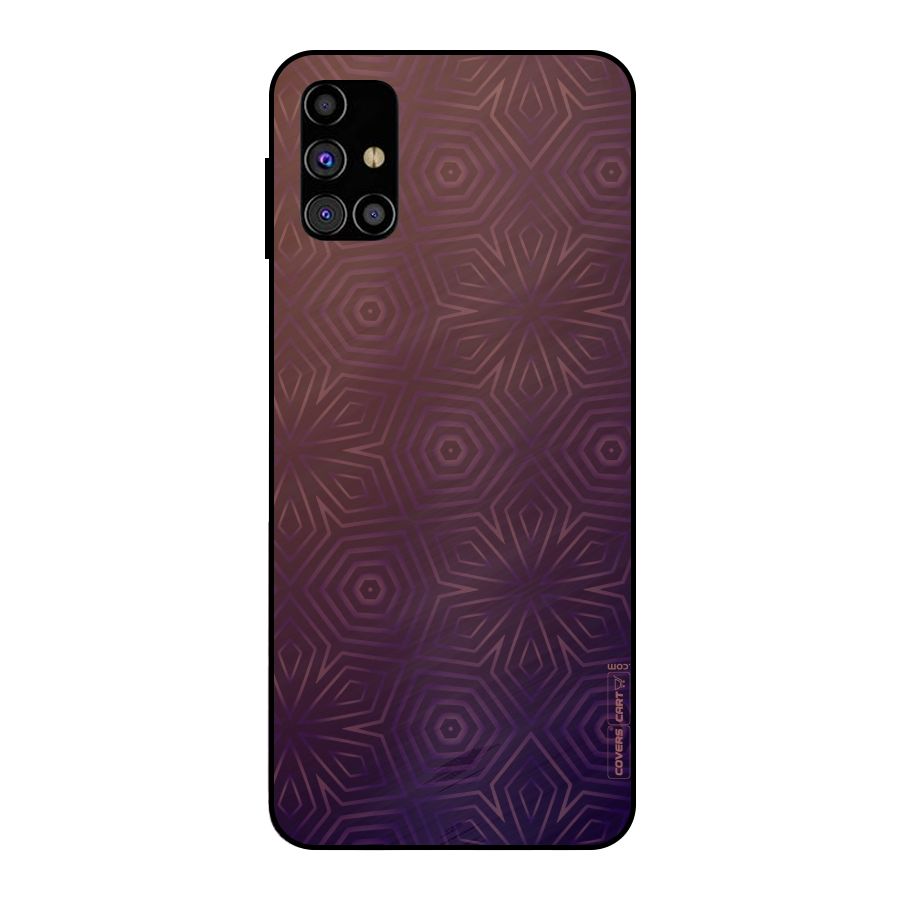 Lavish Purple Pattern Metal Back Case for Galaxy M31s