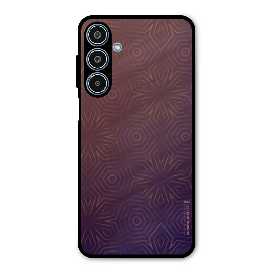 Lavish Purple Pattern Metal Back Case for Galaxy M35