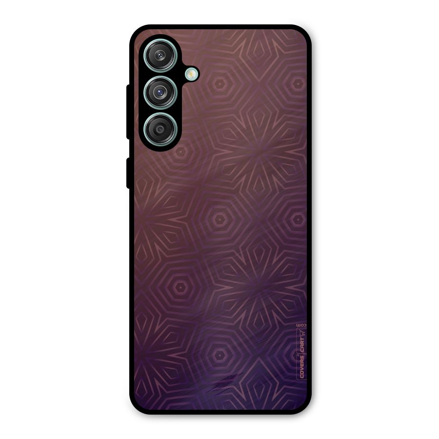 Lavish Purple Pattern Metal Back Case for Galaxy M55 5G