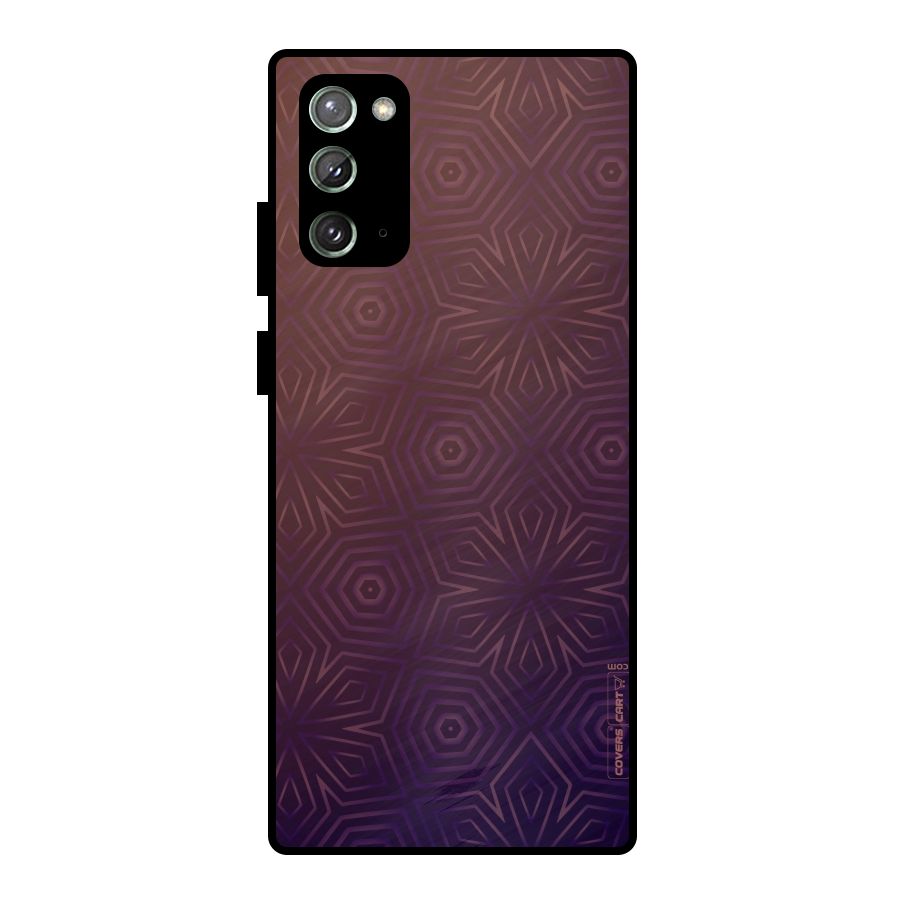 Lavish Purple Pattern Metal Back Case for Galaxy Note 20