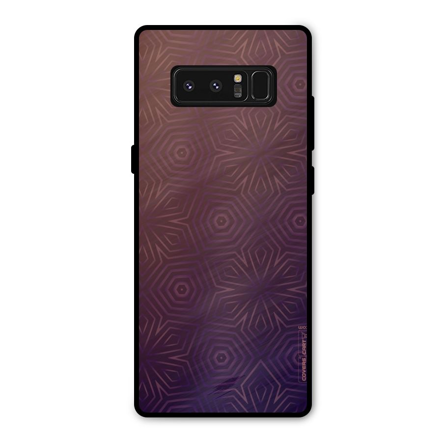 Lavish Purple Pattern Metal Back Case for Galaxy Note 8