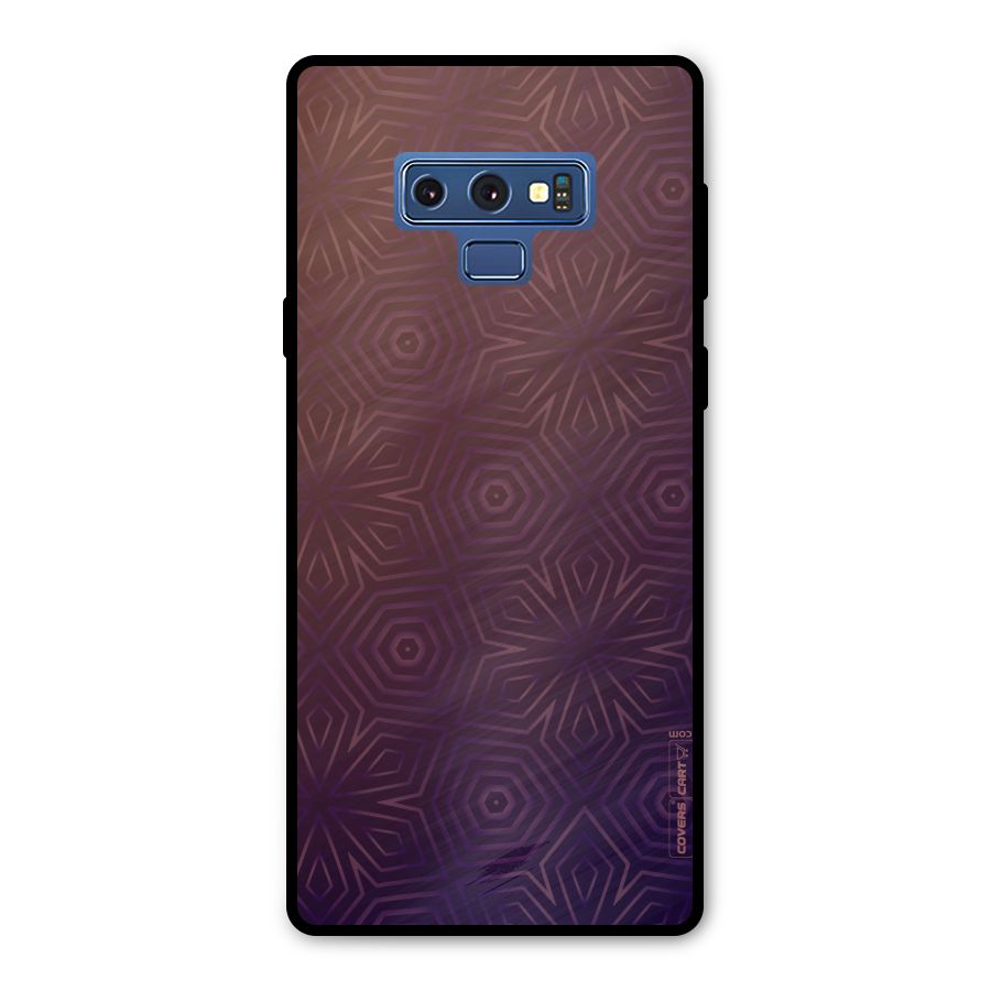 Lavish Purple Pattern Metal Back Case for Galaxy Note 9
