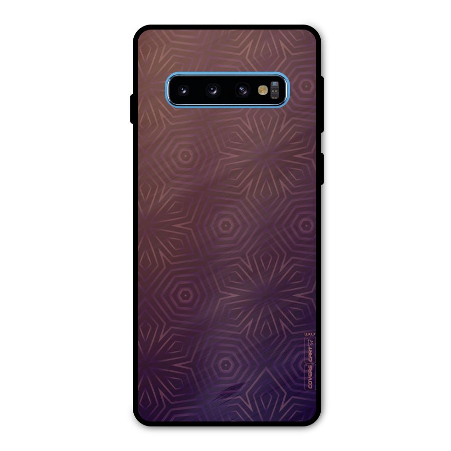 Lavish Purple Pattern Metal Back Case for Galaxy S10