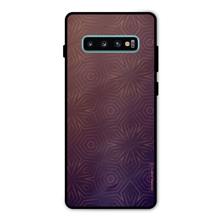 Lavish Purple Pattern Metal Back Case for Galaxy S10 Plus