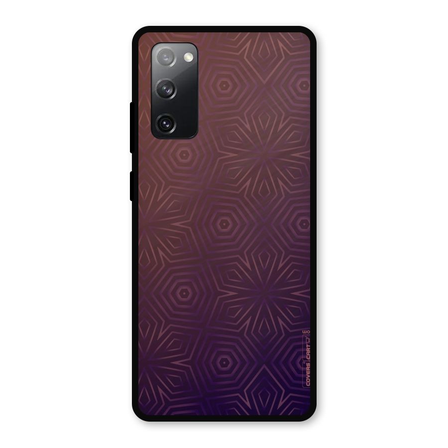 Lavish Purple Pattern Metal Back Case for Galaxy S20 FE