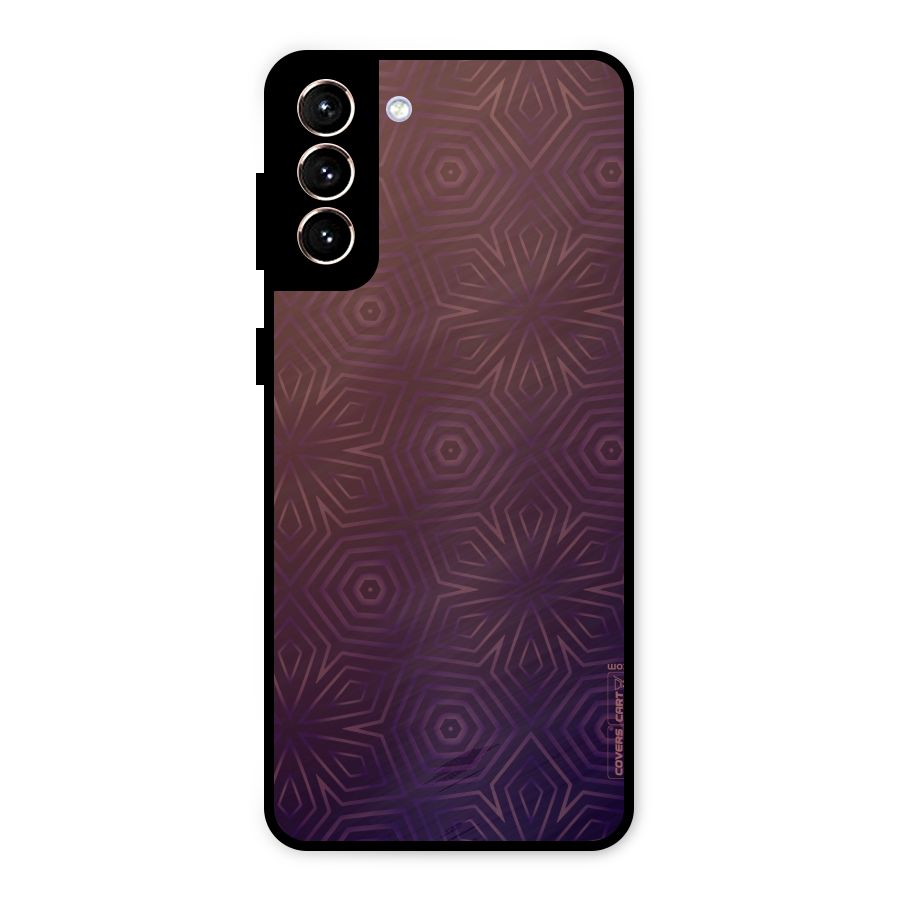 Lavish Purple Pattern Metal Back Case for Galaxy S21 Plus