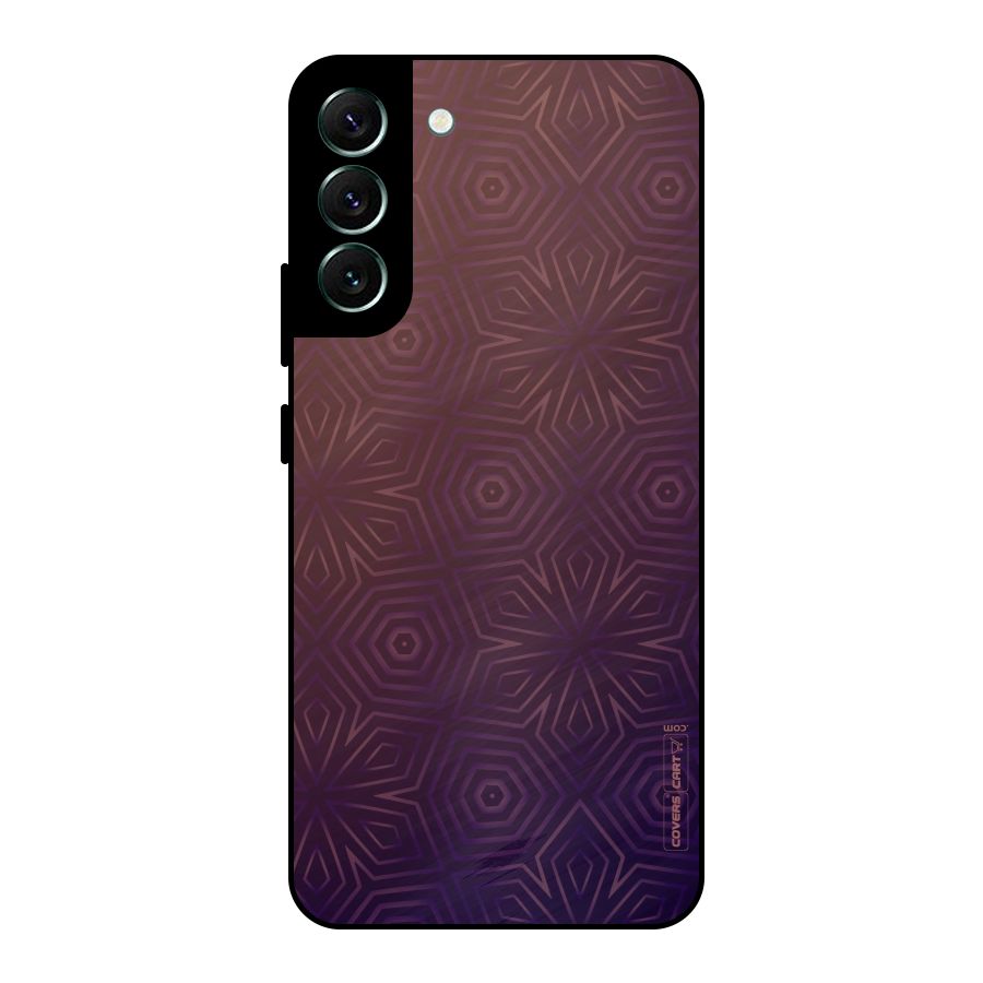 Lavish Purple Pattern Metal Back Case for Galaxy S22 Plus 5G