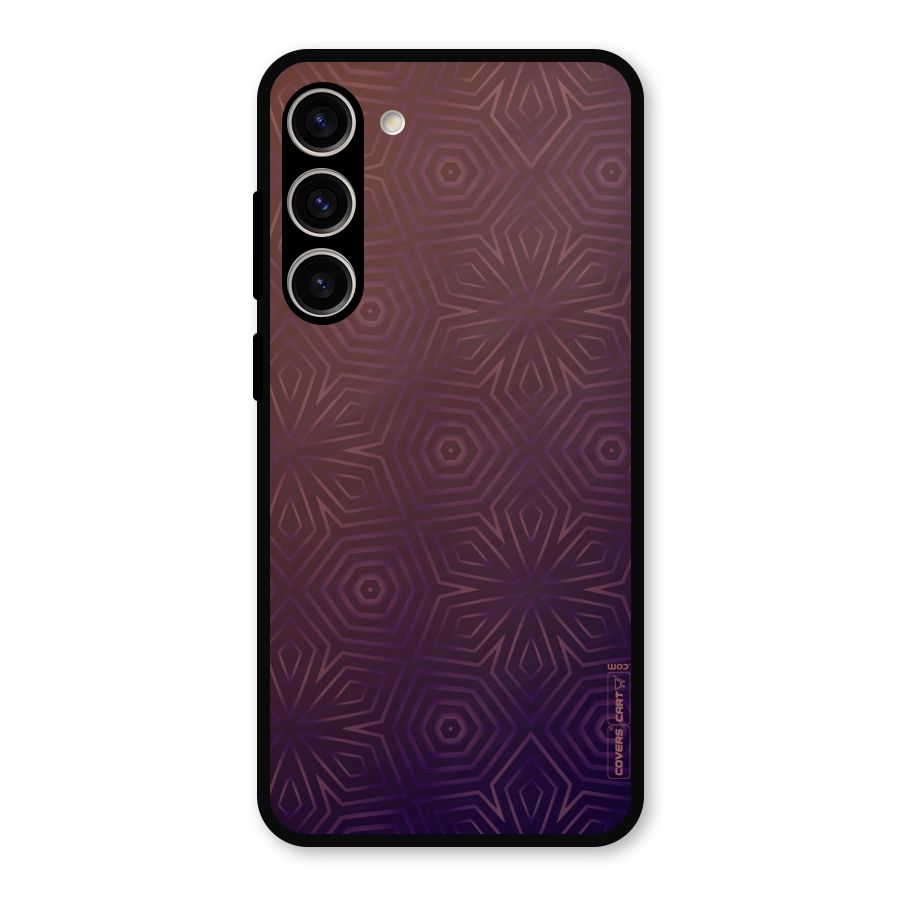 Lavish Purple Pattern Metal Back Case for Galaxy S23 Plus