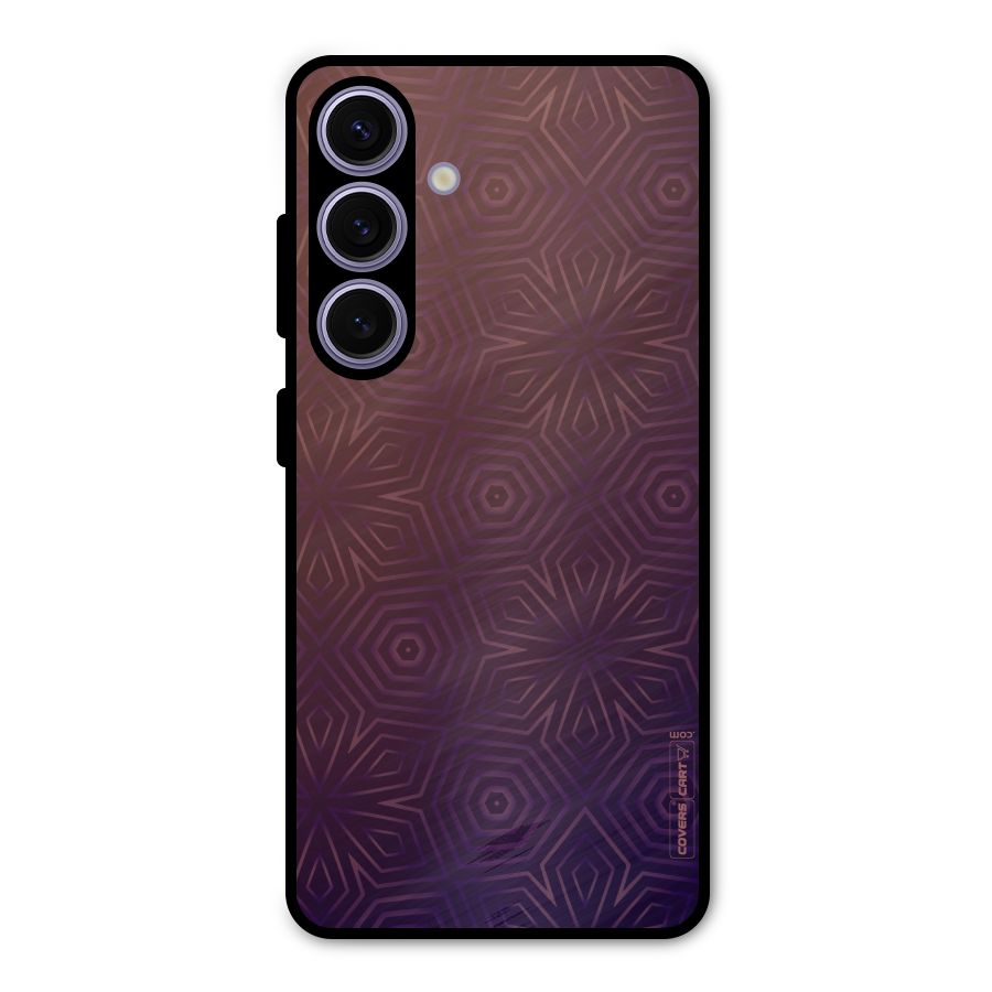 Lavish Purple Pattern Metal Back Case for Galaxy S24