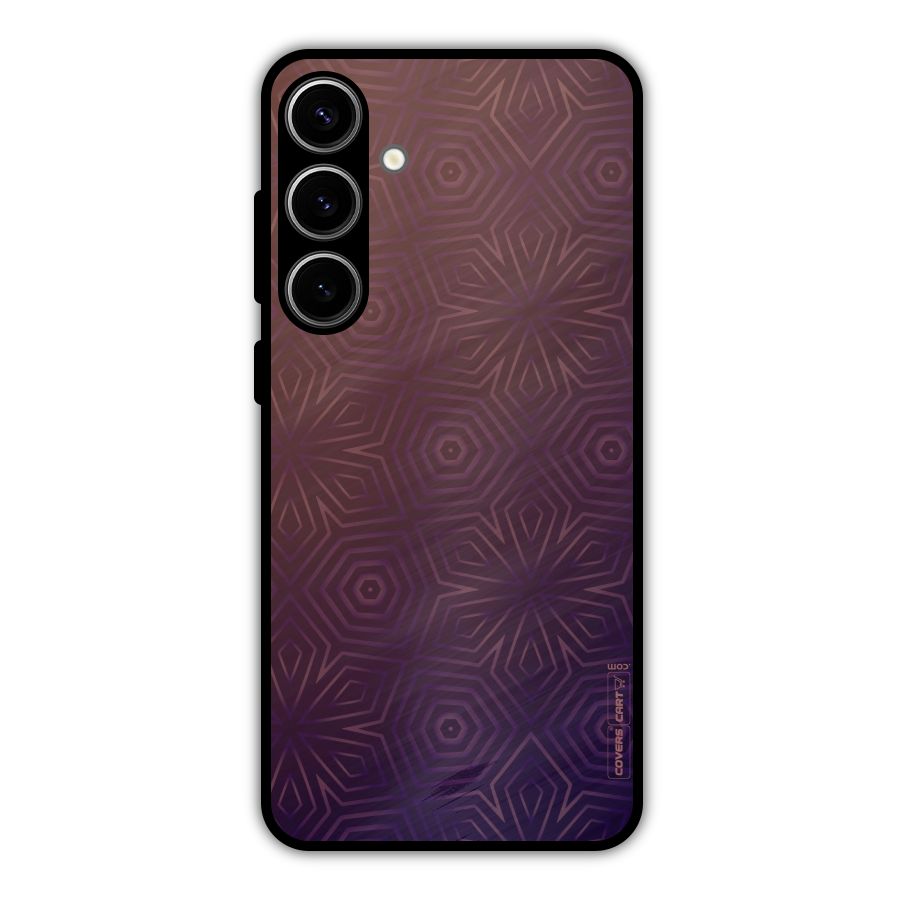 Lavish Purple Pattern Metal Back Case for Galaxy S24 Plus