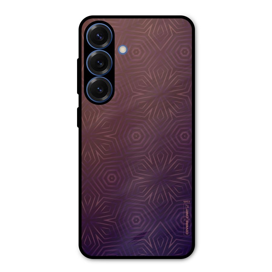 Lavish Purple Pattern Metal Back Case for Galaxy S25