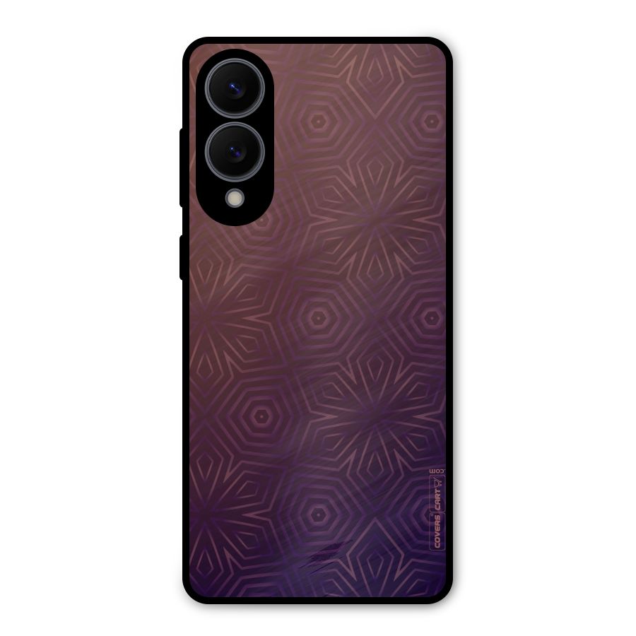 Lavish Purple Pattern Metal Back Case for Galaxy S25 Edge