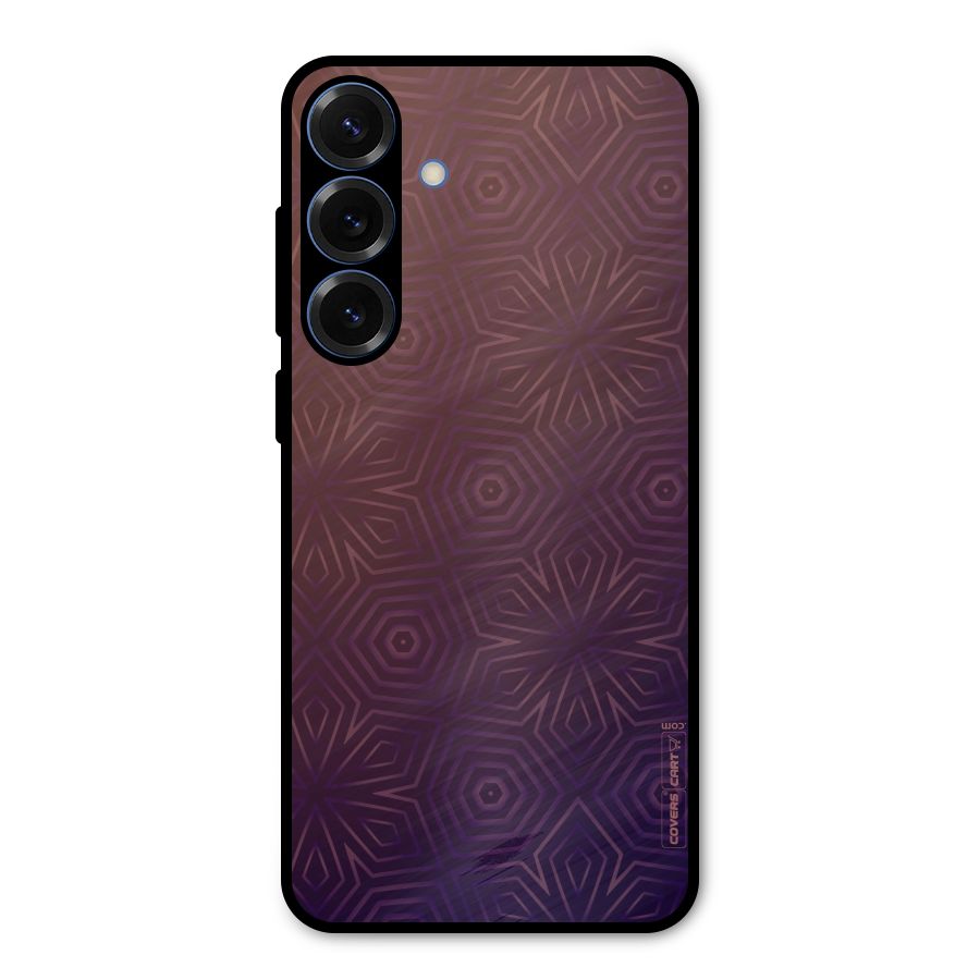 Lavish Purple Pattern Metal Back Case for Galaxy S25 Plus