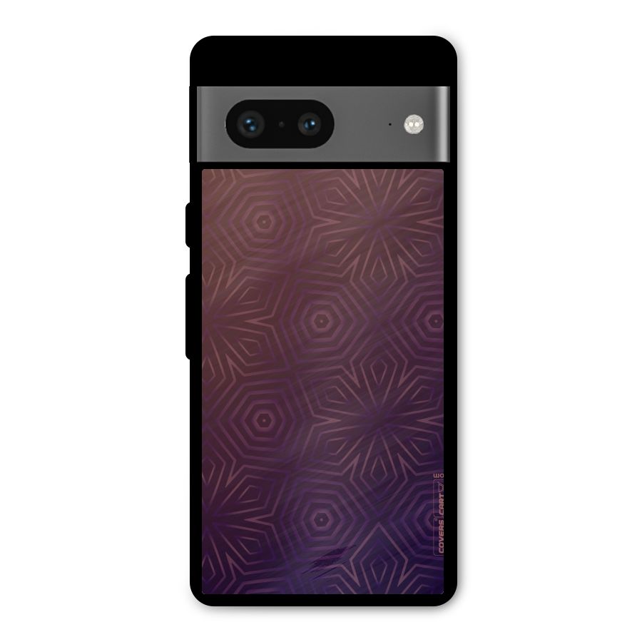 Lavish Purple Pattern Metal Back Case for Google Pixel 7