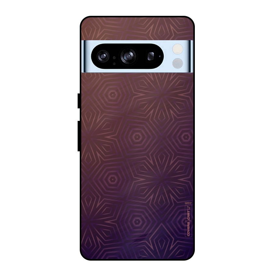 Lavish Purple Pattern Metal Back Case for Google Pixel 8 Pro