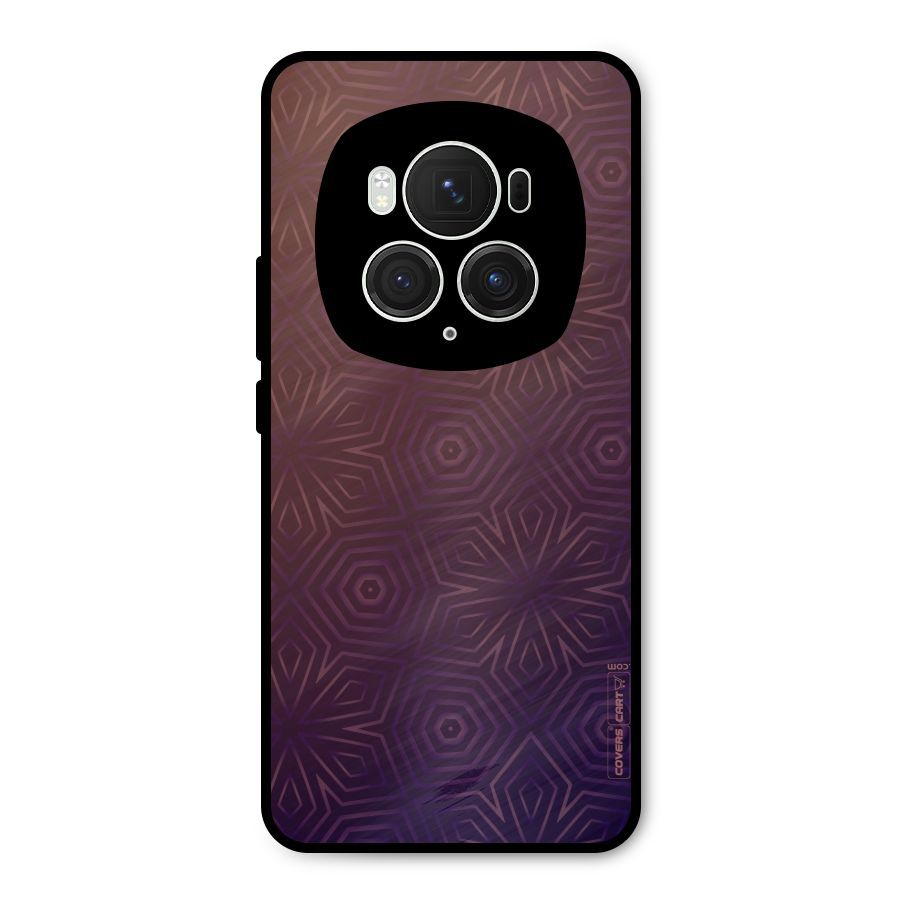 Lavish Purple Pattern Metal Back Case for Honor Magic6 Pro