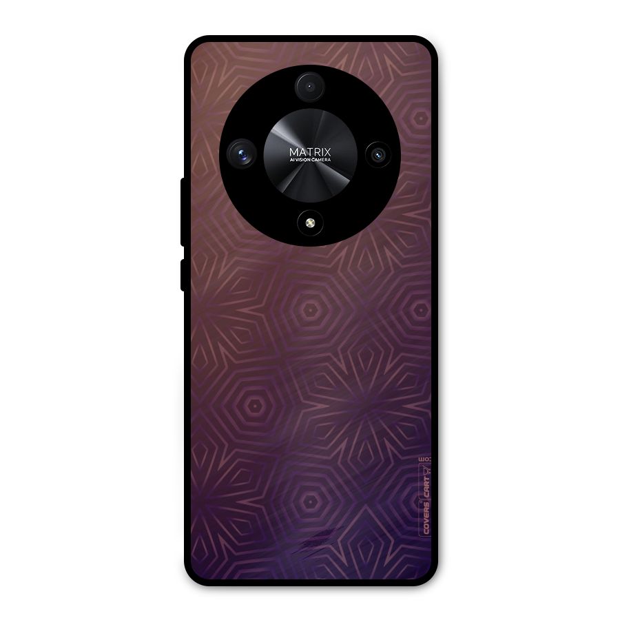 Lavish Purple Pattern Metal Back Case for Honor X9b