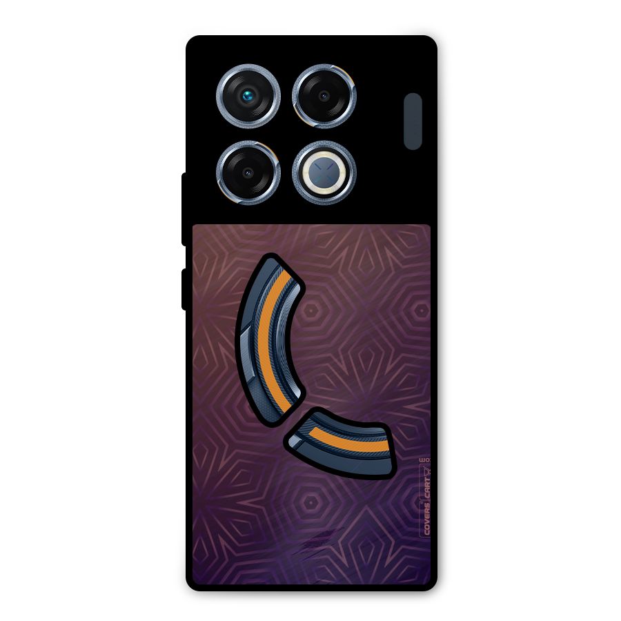 Lavish Purple Pattern Metal Back Case for Infinix GT 20 Pro