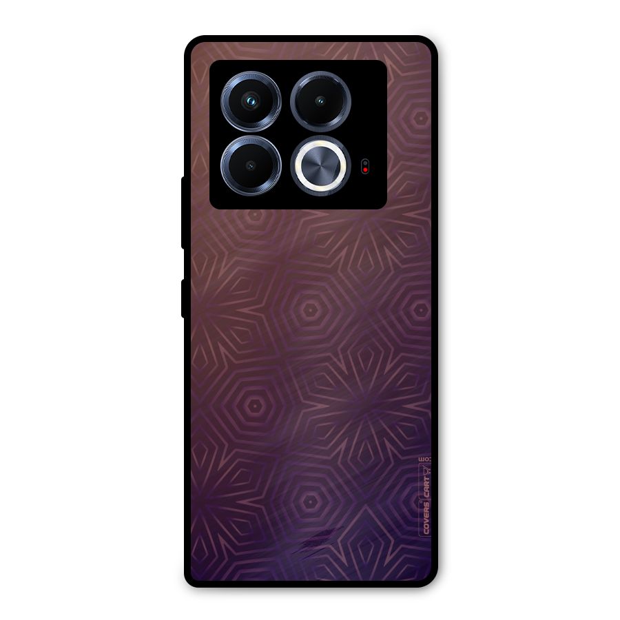 Lavish Purple Pattern Metal Back Case for Infinix Note 40 5G
