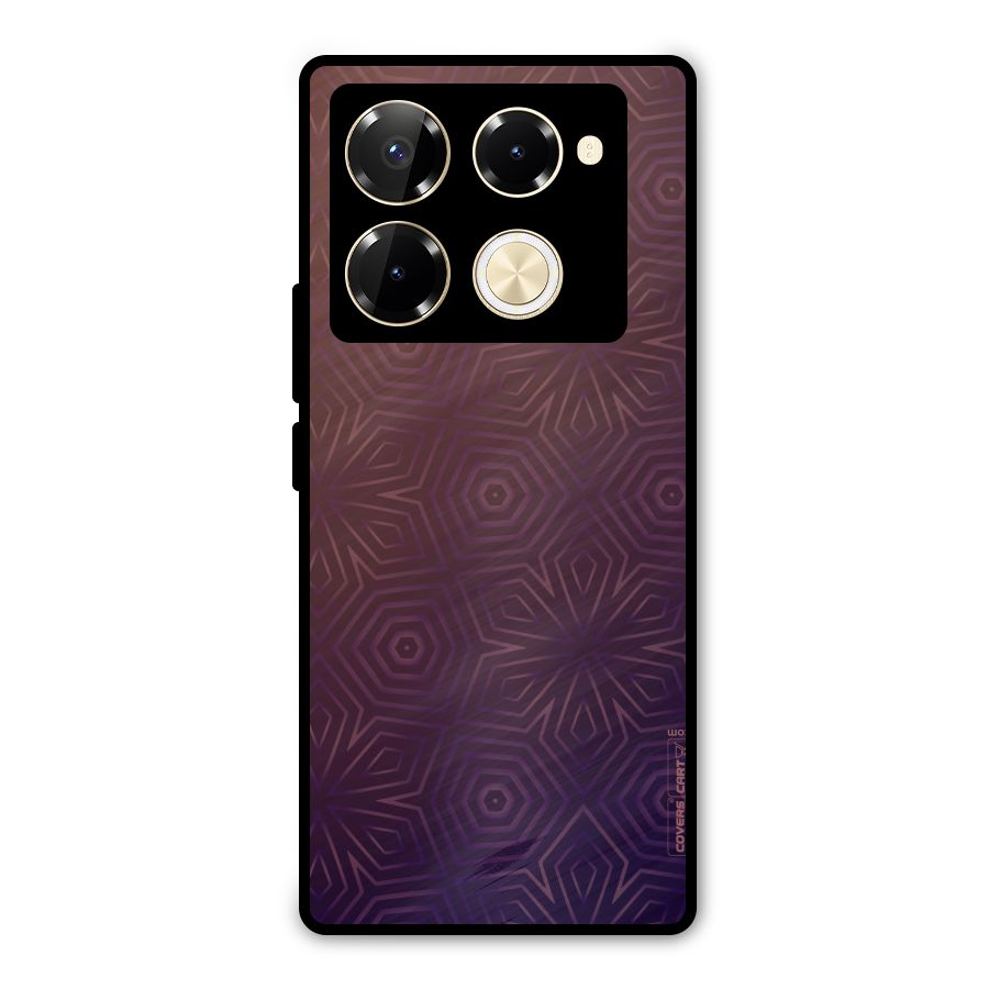 Lavish Purple Pattern Metal Back Case for Infinix Note 40 Pro Plus
