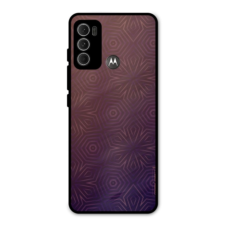 Lavish Purple Pattern Metal Back Case for Moto G60