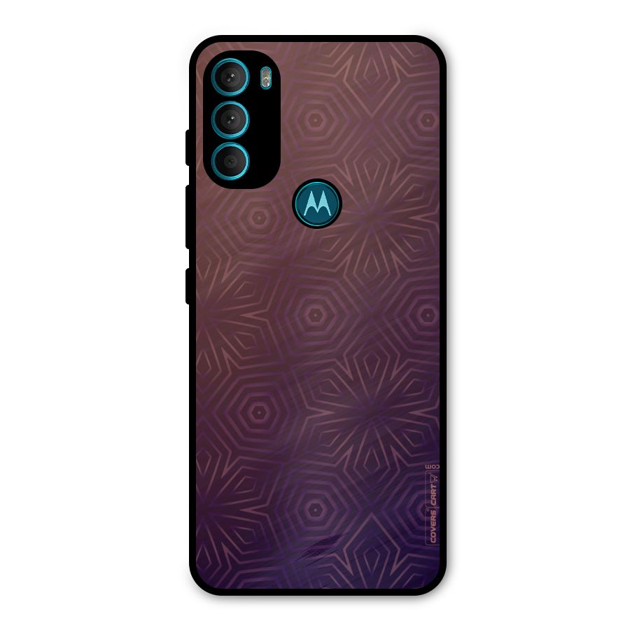 Lavish Purple Pattern Metal Back Case for Moto G71 5G