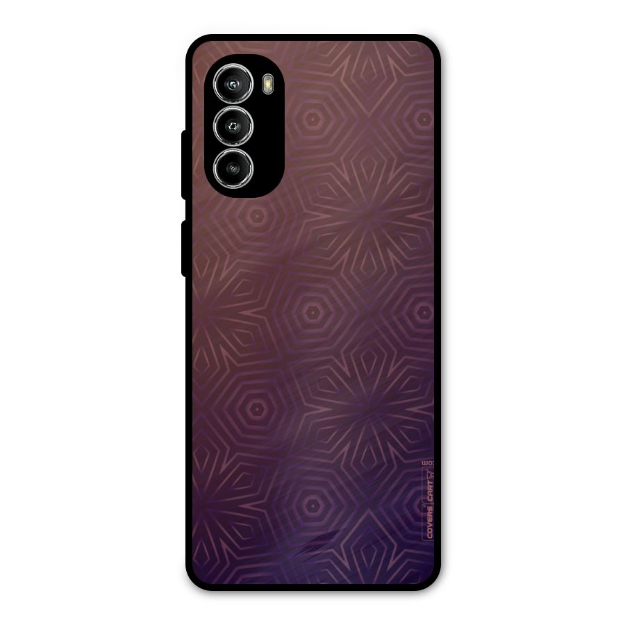 Lavish Purple Pattern Metal Back Case for Moto G82