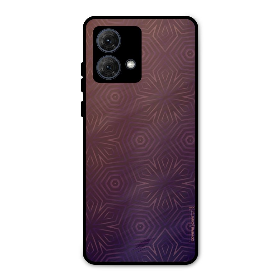 Lavish Purple Pattern Metal Back Case for Moto G84