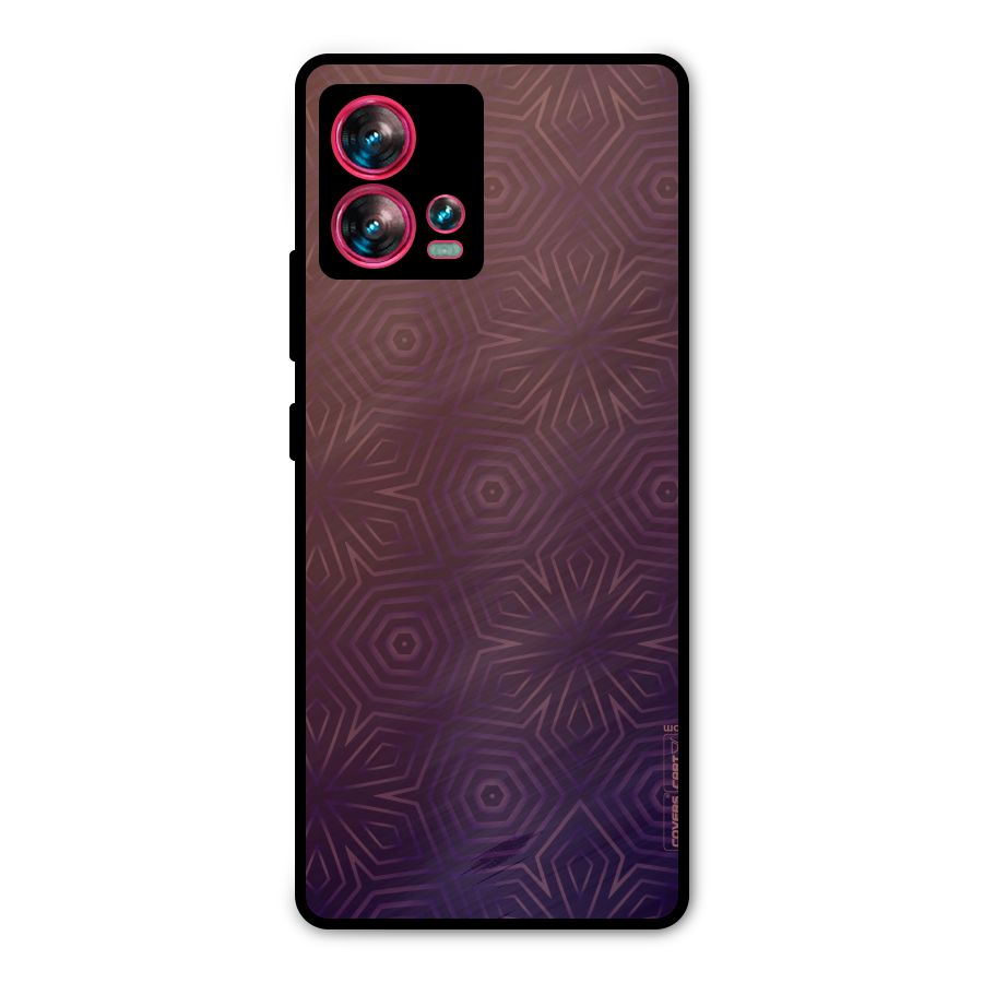 Lavish Purple Pattern Metal Back Case for Motorola Edge 30 Fusion