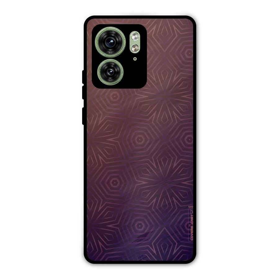 Lavish Purple Pattern Metal Back Case for Motorola Edge 40 5G