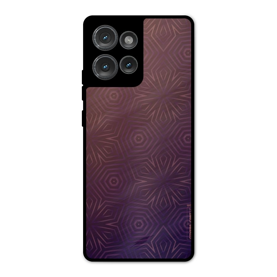 Lavish Purple Pattern Metal Back Case for Motorola Edge 50