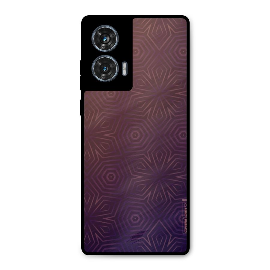 Lavish Purple Pattern Metal Back Case for Motorola Edge 50 Fusion