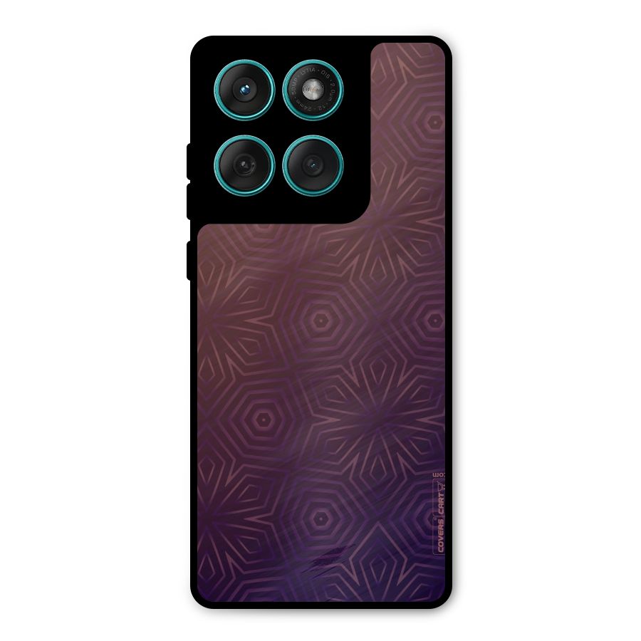 Lavish Purple Pattern Metal Back Case for Motorola Edge 60