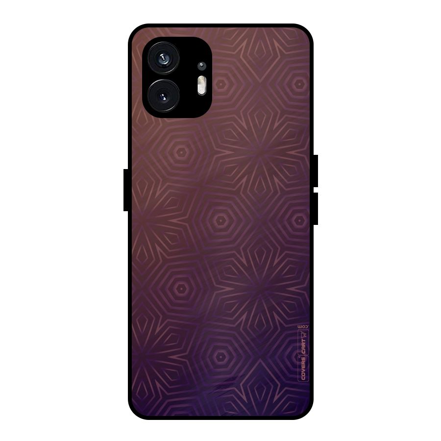 Lavish Purple Pattern Metal Back Case for Nothing Phone 2