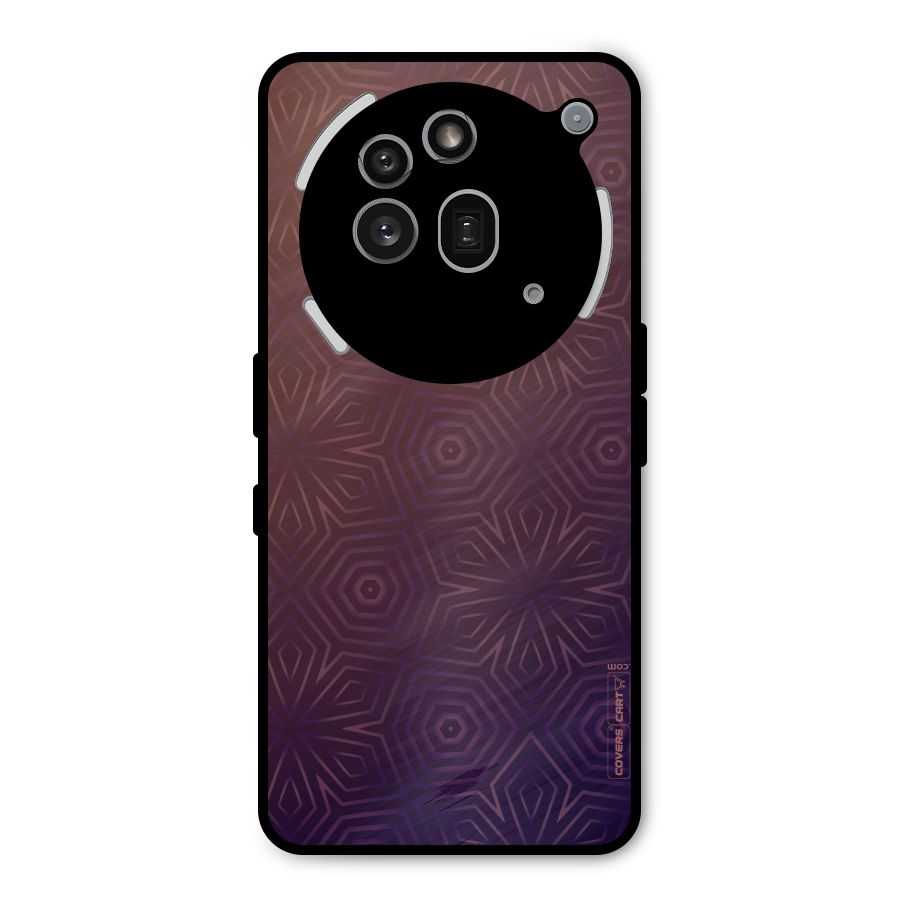 Lavish Purple Pattern Metal Back Case for Nothing Phone 3a Pro