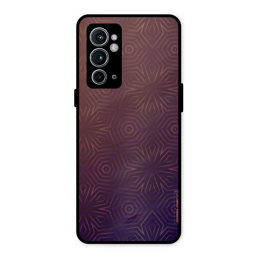 Lavish Purple Pattern Metal Back Case for OnePlus 9RT 5G