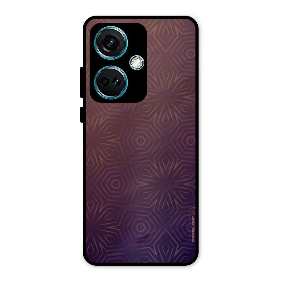Lavish Purple Pattern Metal Back Case for OnePlus Nord CE 3 5G