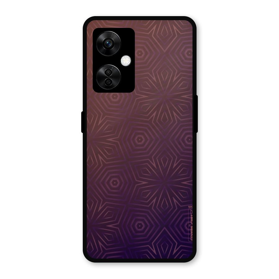 Lavish Purple Pattern Metal Back Case for OnePlus Nord CE 3 Lite