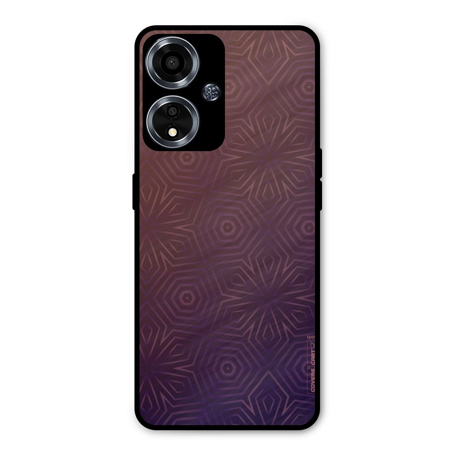 Lavish Purple Pattern Metal Back Case for Oppo A59