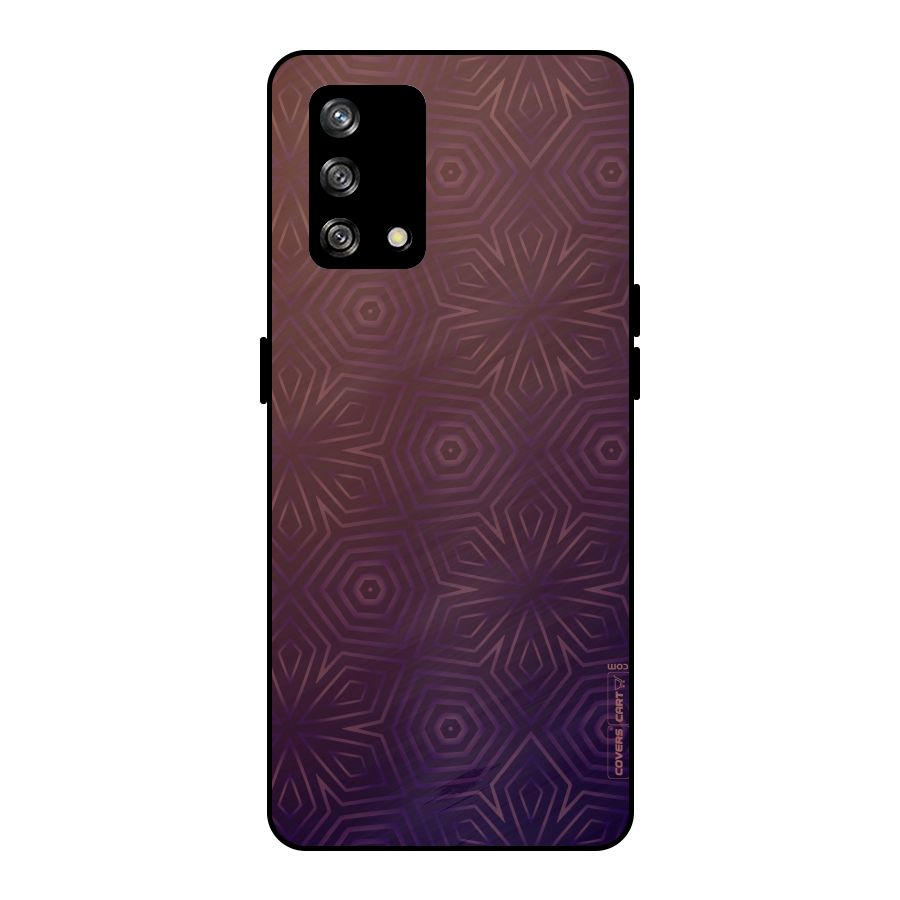 Lavish Purple Pattern Metal Back Case for Oppo F19