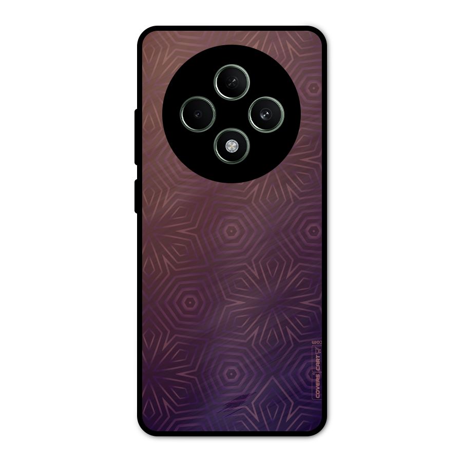 Lavish Purple Pattern Metal Back Case for Oppo F27