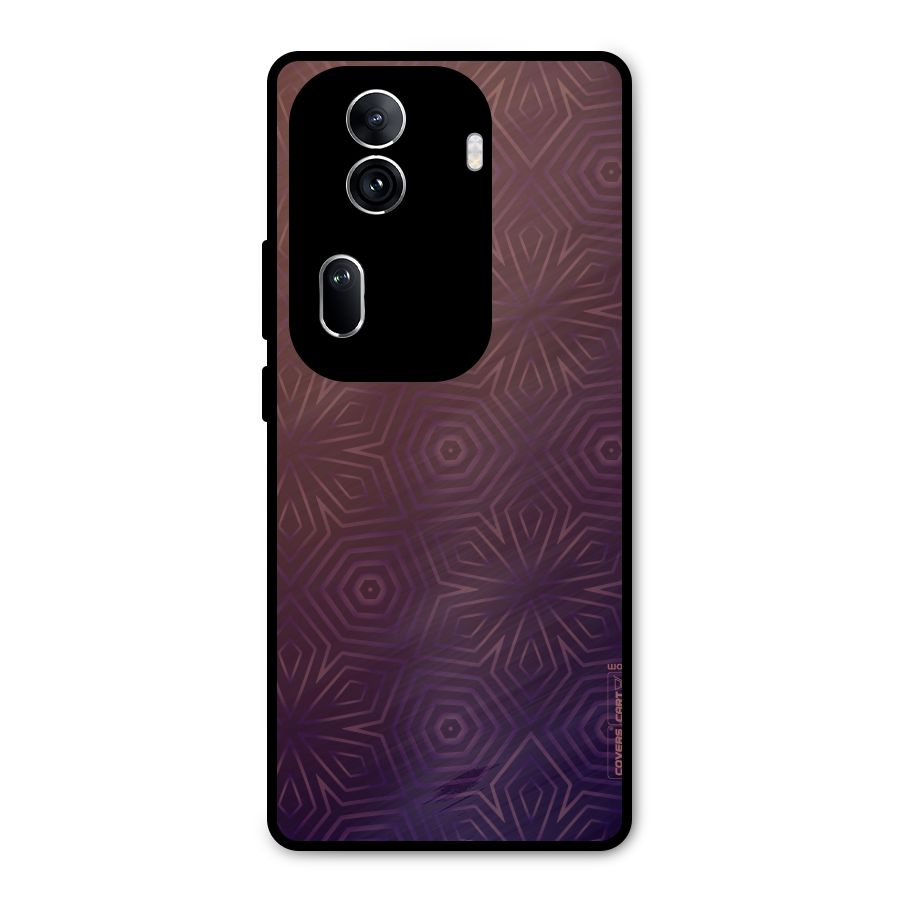 Lavish Purple Pattern Metal Back Case for Oppo Reno11 Pro 5G