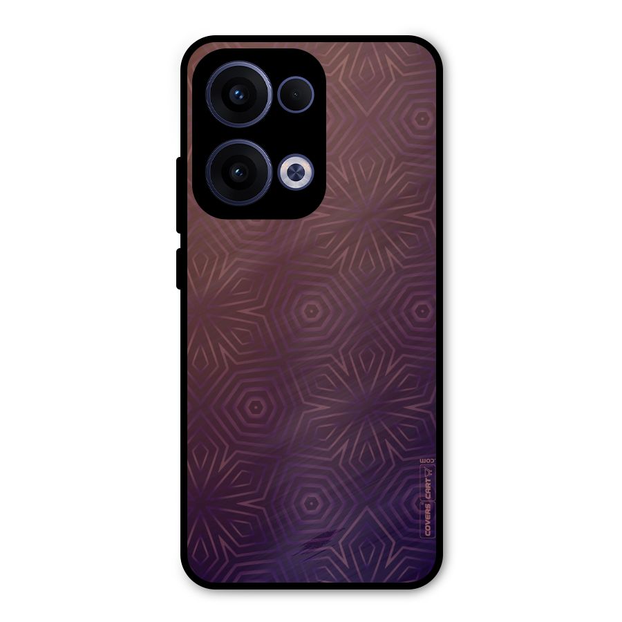 Lavish Purple Pattern Metal Back Case for Oppo Reno13