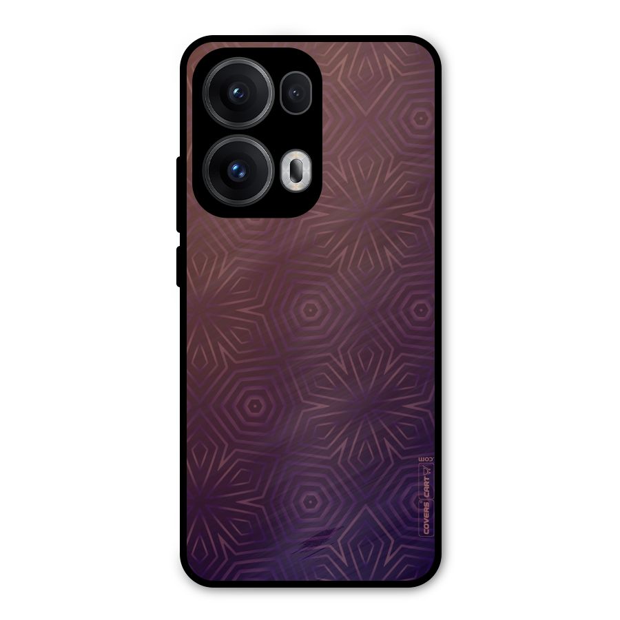 Lavish Purple Pattern Metal Back Case for Oppo Reno13 Pro
