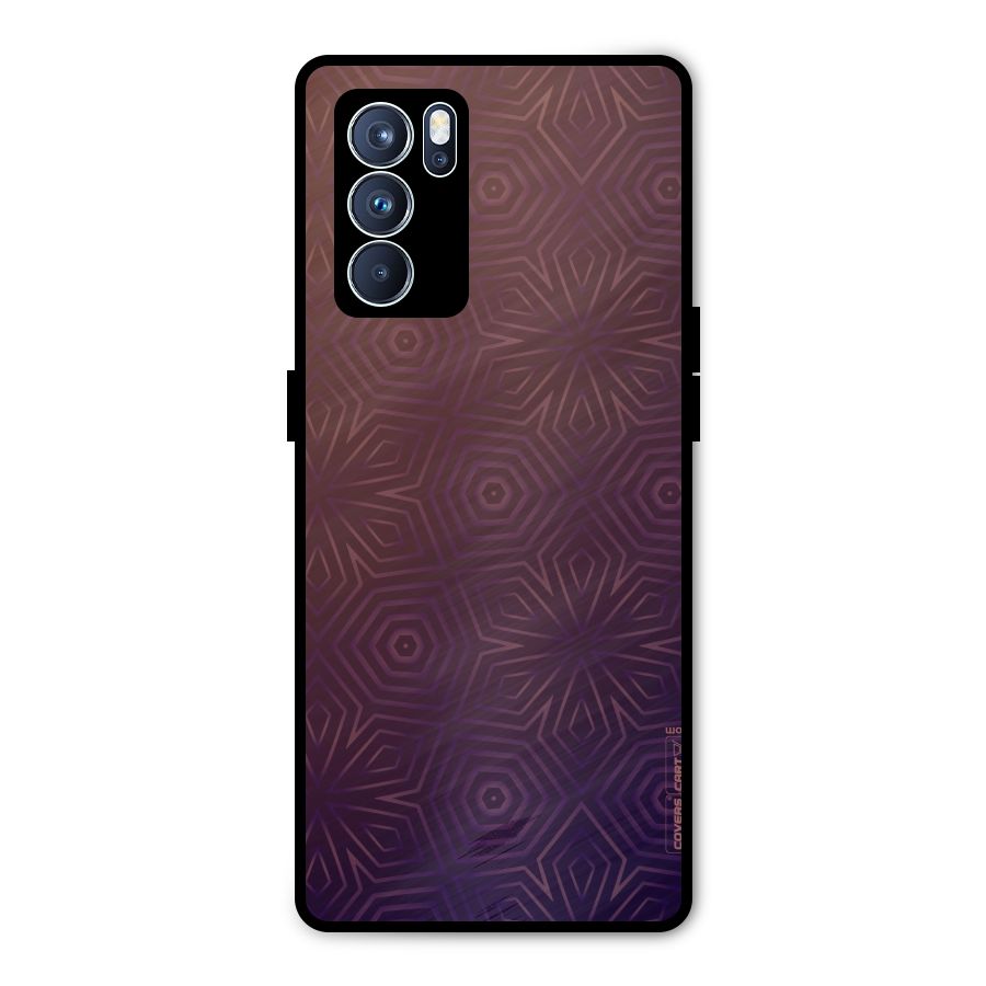 Lavish Purple Pattern Metal Back Case for Oppo Reno6 Pro 5G